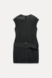 INTERLOCK BELTED DRESS