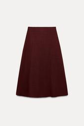 SOFT BUTTON MIDI SKIRT