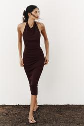 HALTER MIDI DRESS