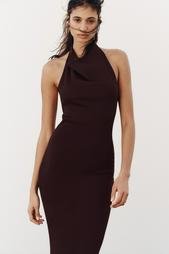 HALTER MIDI DRESS