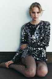 SEQUINNED SHORT DRESS