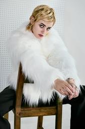 FAUX FUR CARDIGAN