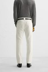 TEXTURED CHINO DENIM TROUSERS