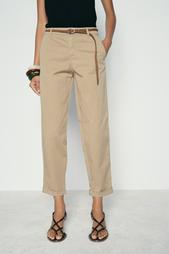 CHINO TROUSERS WITH BRAIDED BELT