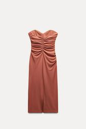 STRAPLESS MIDI DRESS