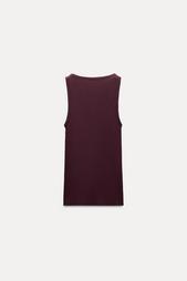 RIBBED COTTON TANK TOP