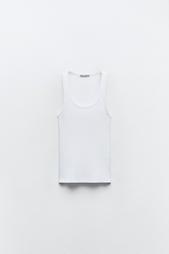 RIBBED COTTON TANK TOP