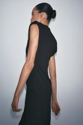 ZW COLLECTION MIDI DRESS WITH PADDED SHOULDERS