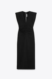 ZW COLLECTION MIDI DRESS WITH PADDED SHOULDERS