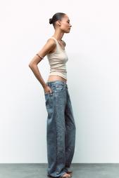 TRF RELAXED FIT MID-RISE JEANS WITH RIVETS