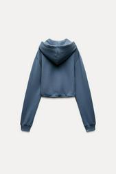 INTERLOCK CROPPED SWEATSHIRT