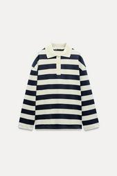 STRIPED HEAVY COTTON POLO SHIRT