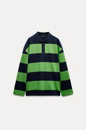 STRIPED HEAVY COTTON POLO SHIRT