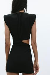 CUT-OUT DRESS WITH SHOULDER PADS