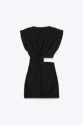 CUT-OUT DRESS WITH SHOULDER PADS