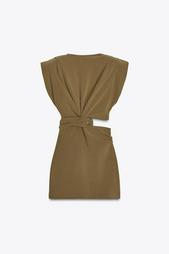 CUT-OUT DRESS WITH SHOULDER PADS