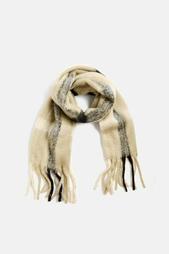 BRUSHED TEXTURED FRINGED SCARF