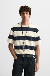 STRIPED JACQUARD T-SHIRT