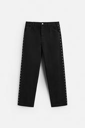 STRAIGHT-LEG JEANS WITH STUDS