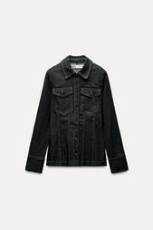 ZW COLLECTION TOPSTITCHED DENIM SHIRT