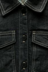 ZW COLLECTION TOPSTITCHED DENIM SHIRT