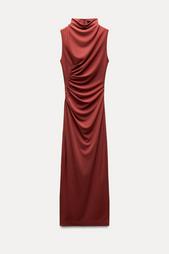 DRAPED MIDI DRESS