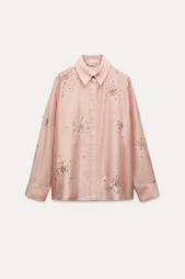 ZW COLLECTION EMBROIDERED SHIRT WITH JEWELS