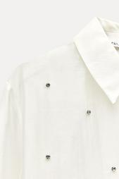 ZW COLLECTION EMBROIDERED SHIRT WITH JEWELS