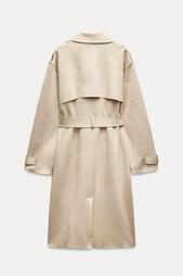 FAUX SUEDE TRENCH COAT