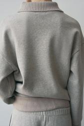 SOFT POLO COLLAR SWEATSHIRT