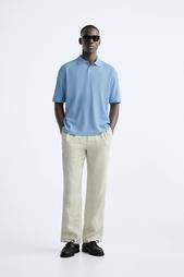 BOUCLÉ TEXTURED POLO SHIRT