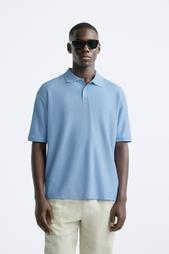 BOUCLÉ TEXTURED POLO SHIRT