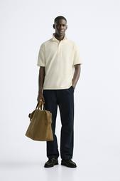 BOUCLÉ TEXTURED POLO SHIRT