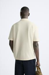 BOUCLÉ TEXTURED POLO SHIRT