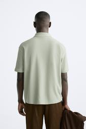 BOUCLÉ TEXTURED POLO SHIRT