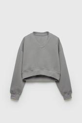 Z3D CROPPED V-NECK SWEATSHIRT