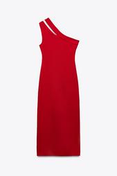 CONTOURING ASYMMETRIC STRETCH DRESS