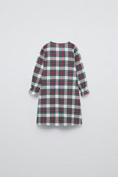 3-6 YEARS/ CHECKED FLANNEL NIGHTDRESS