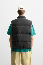 RUBBERISED PUFFER GILET