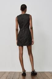 FLOCKED ANIMAL PRINT DRESS