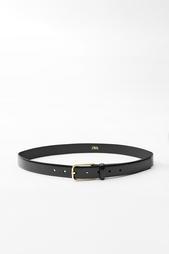 LEATHER BELT WITH SQUARE BUCKLE