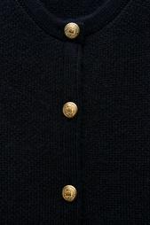 KNIT CARDIGAN WITH GOLDEN BUTTONS