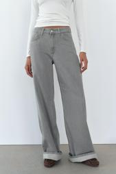 TRF HIGH-WAIST WIDE-LEG JEANS WITH BELT LOOP