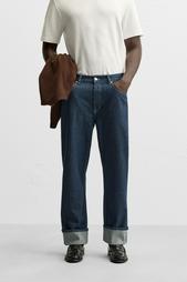 RELAXED FIT JEANS WITH TURN-UP HEMS