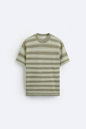 STRIPED JACQUARD KNIT T-SHIRT