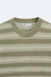 STRIPED JACQUARD KNIT T-SHIRT