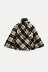 ZW COLLECTION CHECK WOOL CAPE