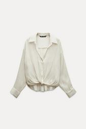 SATIN SHIRT WITH KNOT