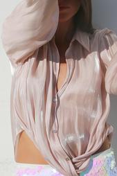 SATIN SHIRT WITH KNOT