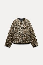 ANIMAL PRINT PADDED JACKET